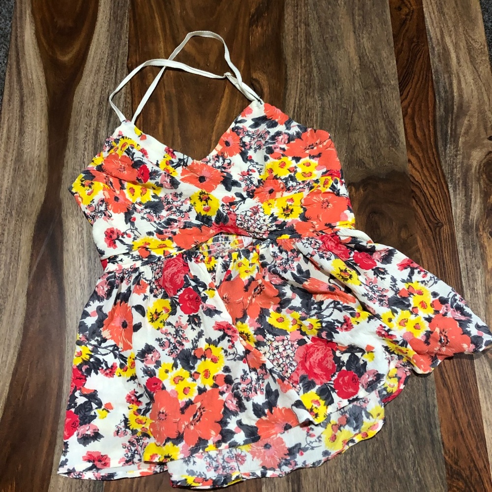 Floral Cut-Out Top